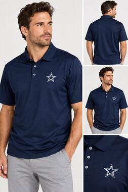 Dallas Cowboys Authentic Apparel Men’s Polo Shirt – Navy Blue – Size XL